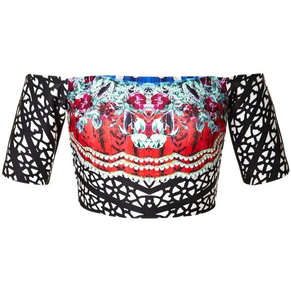 NWT// Clover Canyon Off The Shoulder Crop Top - Picture 7 of 7